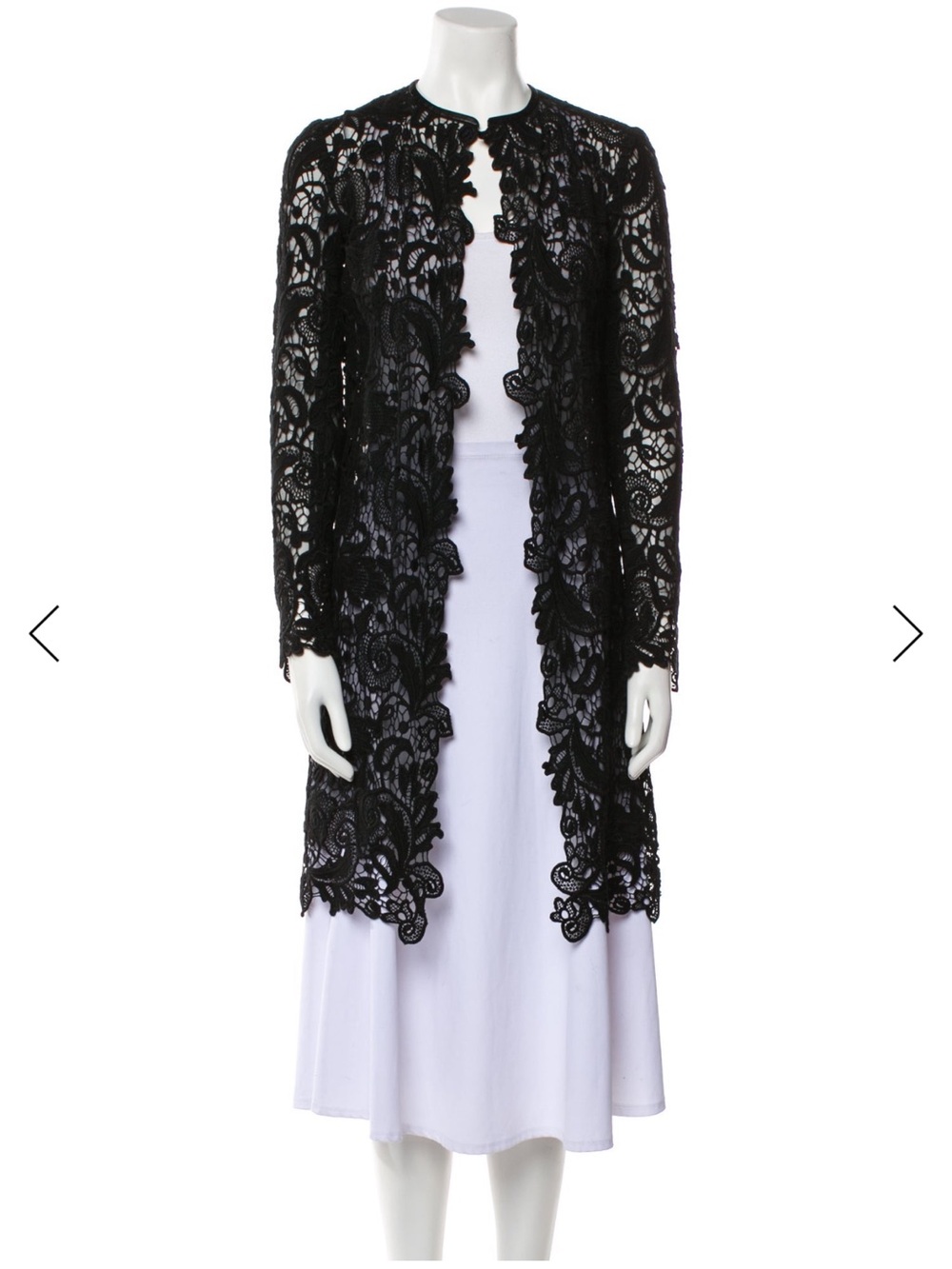 Ralph Lauren Black Lace Longline Cardigan